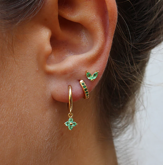 Ensemble de boucles d'oreilles en acier inoxydable 3 pièces